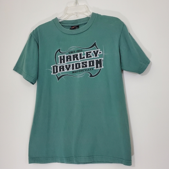 Harley-Davidson Green Juneau, Alaska Tee, Size Medium - Picture 1 of 12